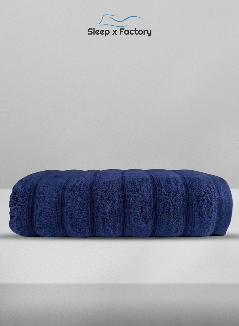 Sleep x Factory Wavy Textured Bath Towel – 100% Pure Cotton, Soft & Absorbent – 70x140 cm - Image 1