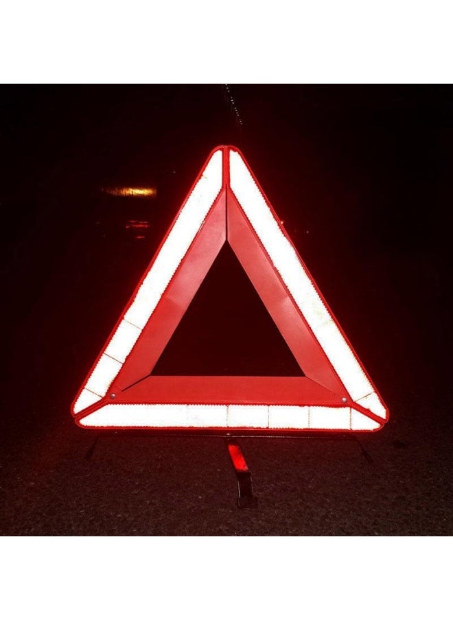 Generic - Reflective Warning Triangle, Foldable Safety Warning Triangle for Roadside Breakdowns, Warning Triangle with Storage Box for Car Emergencies Accessories Heavy Duty - Image 1