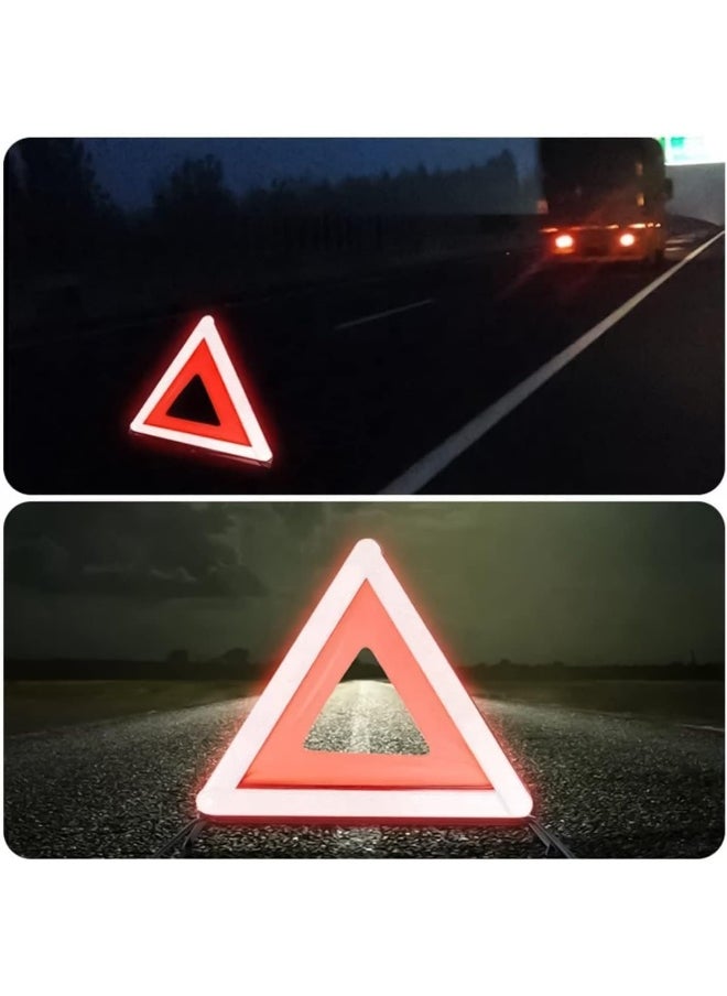 Generic - Reflective Warning Triangle, Foldable Safety Warning Triangle for Roadside Breakdowns, Warning Triangle with Storage Box for Car Emergencies Accessories Heavy Duty - Image 1