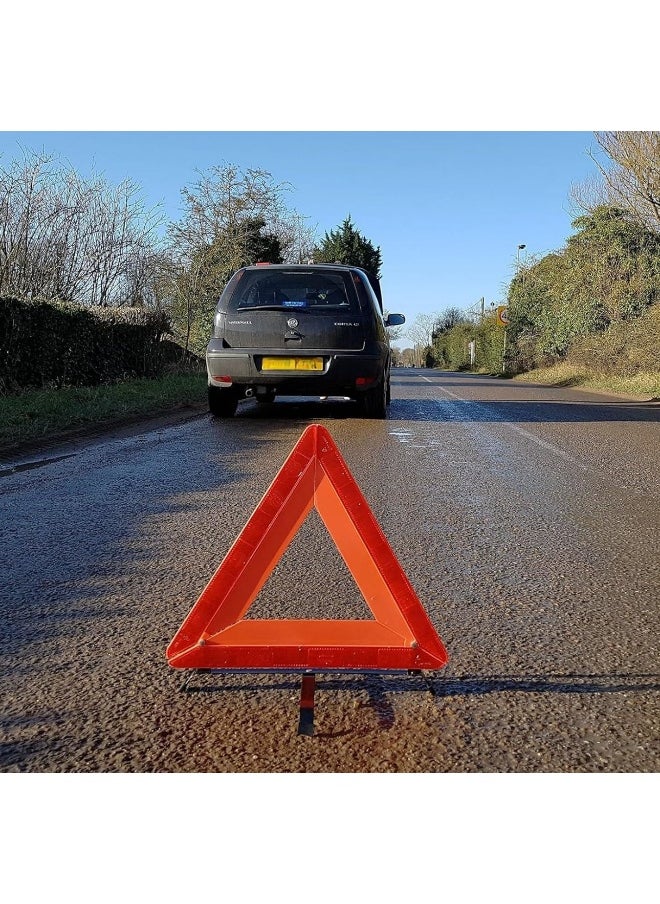 Generic - Reflective Warning Triangle, Foldable Safety Warning Triangle for Roadside Breakdowns, Warning Triangle with Storage Box for Car Emergencies Accessories Heavy Duty - Image 1