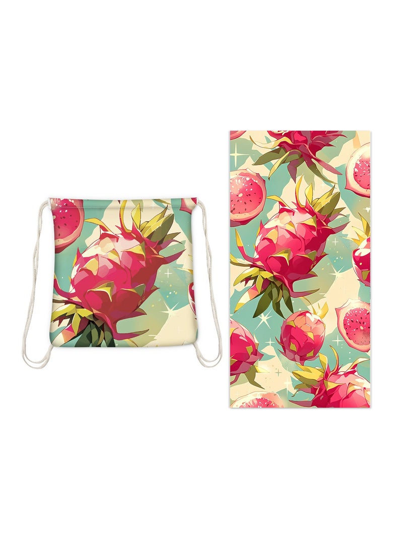 general Creative 2-in-1 Beach Towel, Foldable Printed Beach Towel with Storage Bag Function - Image 1