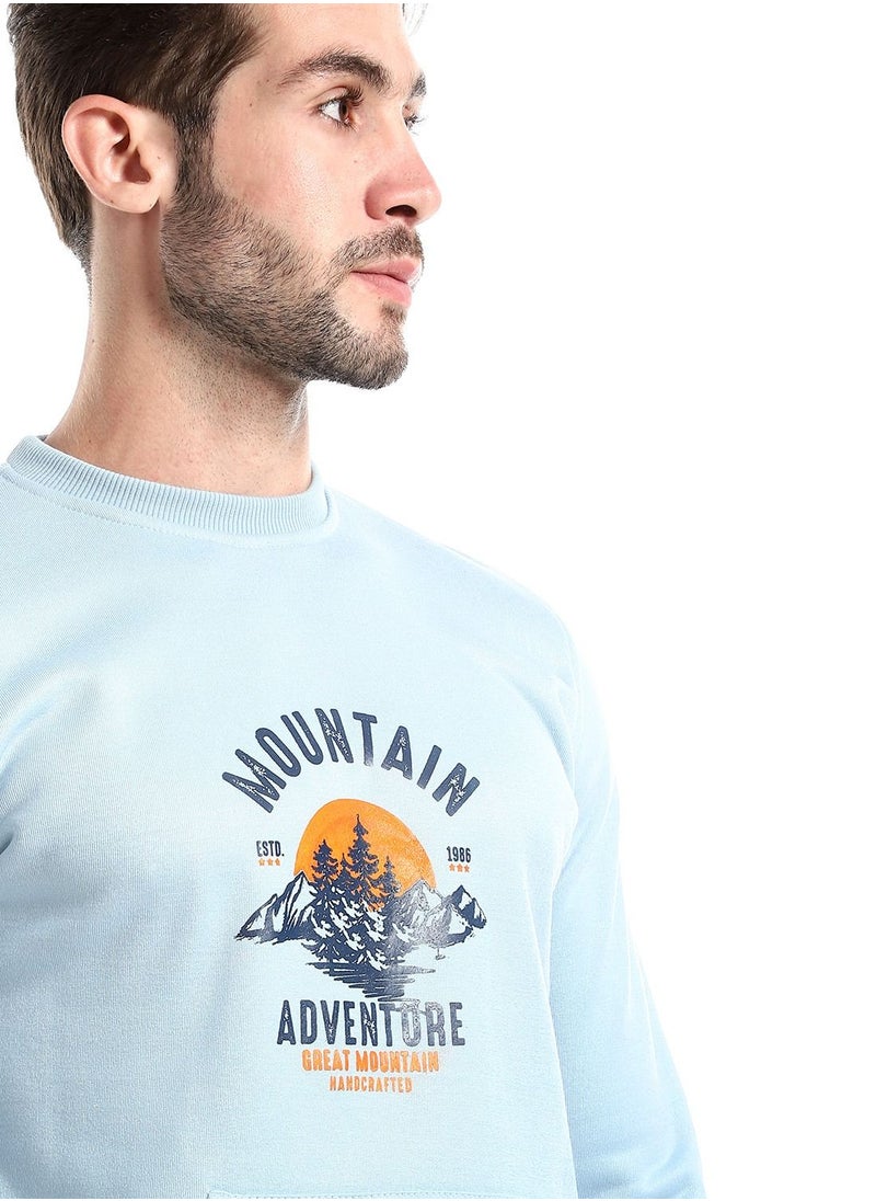 Caesar - Round Melton Shirt Printed Mountain - Image 1