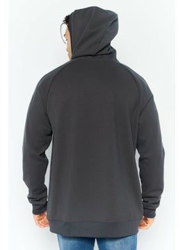 Avalanche Men Hooded Brand Logo Long Sleeves Sweatshirt, Grey  - Image 2