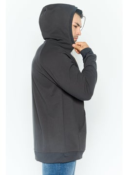 Avalanche Men Hooded Brand Logo Long Sleeves Sweatshirt, Grey  - Image 4