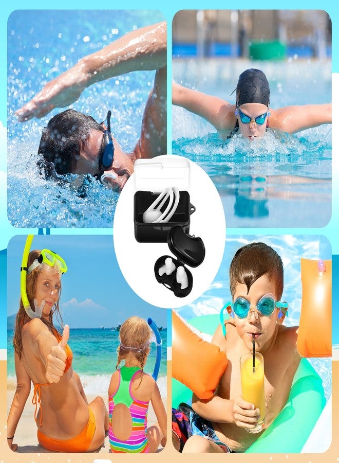 Arrowbash 12 Pcs Swimming Ear Plugs and Nose Clips Reusable Waterproof Silicone Earplugs Nose Guards with Storage Box for Swimmers Pool Beach Bath Surfing Kayaking Colorful Unisex Design - Image 5
