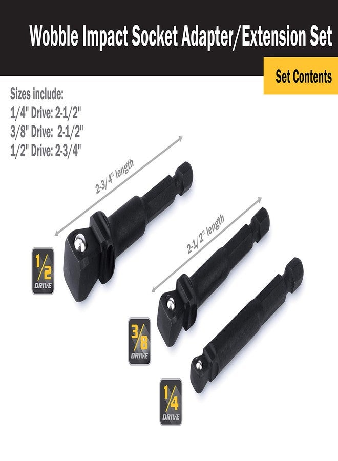Titan 49003 2-3/4" Impact Wobble Socket Adapter Set - 3Piece - Image 3