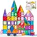 SYNCFUN 110PCS Magnetic Building Tiles 3D Magnet Tiles with Vehicle Construction Blocks Set for Kids STEM Sensory Learning Educational Toys Birthday Gift for 3 4 5 6 7 Year Old - Image 2