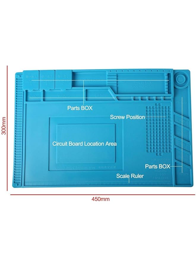 erorex S 160 Heat Insulation Silicone Mat Repair Kit Heat Resistant Maintenance Desk Mat For Soldering Iron - Image 3