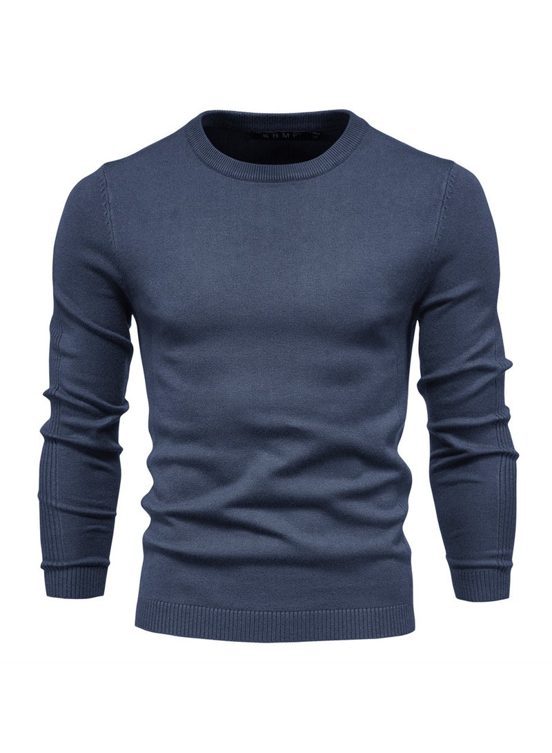 NIBEMINENT 3pcs Men's Autumn And Winter Thickened Warm Skin-friendly Soft Sweater, Skinny Long Sleeve Crew Neck Warm Undershirts Tops  - Image 3