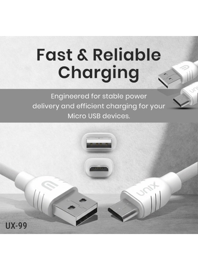 يونيكس UX-90 كابل شحن سريع من نوع C | شحن سريع 25W | نقل بيانات عالي السرعة | كابل USB-C متين وخالٍ من التشابك - Image 2