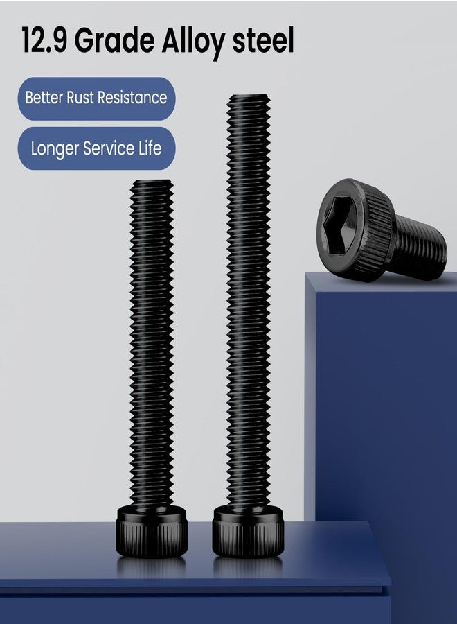 BNUOK 180pcs M3 x 30mm Hex Socket Head Cap Screws Bolts, 12.9 Grade Alloy Steel, Black Oxide Finish, Allen Socket Drive, Full Threads,with Hex Spanner - Image 2