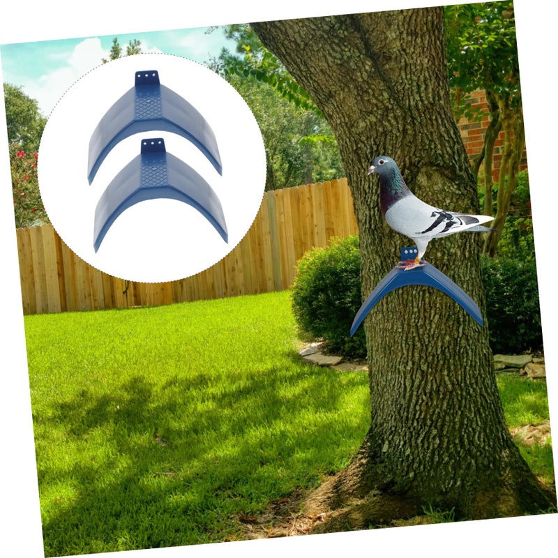 Dark Blue Plastic Pigeon Perches For Bird Cage Easy Install Smooth Hygienic Roosting Stand - Image 5