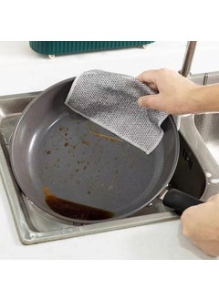 Zibuyu ZIBUYU® Non Scratch Dish Wash Cloth Soft Metal Mesh Scrubber Dishwashing Cloths Metal Wire Cleaning Cloth Scouring Pads Wet and Dry Use Pads Cloth for Dish Cleaning, Bowl, Pan (7.8 Inch) - 5 Pcs  - Image 4
