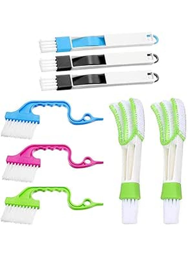 8pcs Hard Bristle Window Track Groove Cleaning Brush Set for Home Kitchen Dust Removal - Image 1
