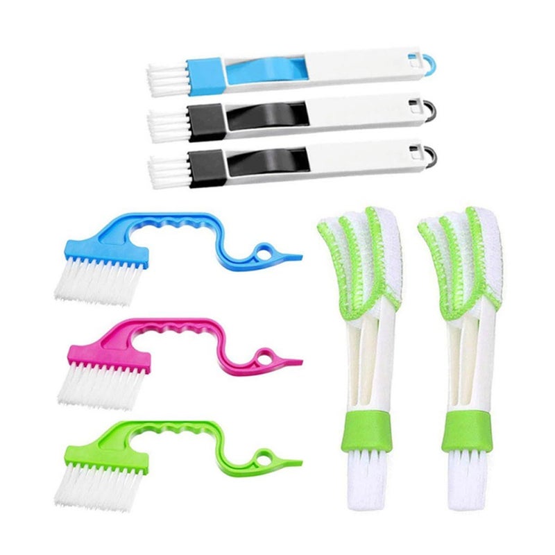 8pcs Hard Bristle Window Track Groove Cleaning Brush Set for Home Kitchen Dust Removal - Image 2