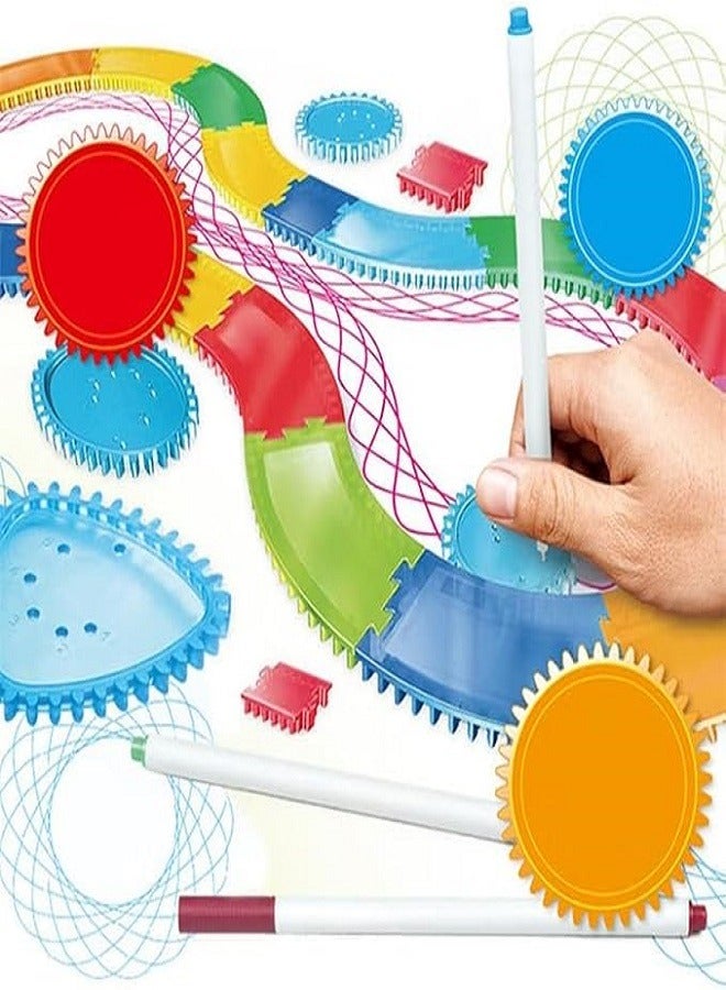Spiral Designer Drawing Free style 24PCS Interchangeable frame with 3 Pens Creative Drawing Educational toys for kid  - Image 1
