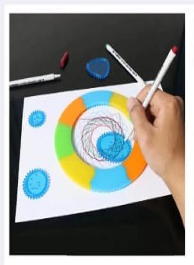 Spiral Designer Drawing Free style 24PCS Interchangeable frame with 3 Pens Creative Drawing Educational toys for kid  - Image 4