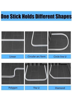 Generic 1M Bathroom Waterproof Strip, Shower Water Barrier حاجز ماء للحمام حاجز مياه بطول 1 متر Water Guard Water Dam Collapsibl Bathroom Water Stopper Strip Self-Adhesive Anti Slip Tape Strip Dry And Wet Separation for Kitchen Bathroom Sink Counter  - Image 4