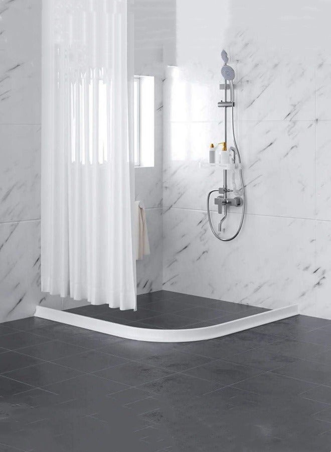 1M Bathroom Waterproof Strip,Bathroom Water Strip,Water Blocker, Shower Water Barrier حاجز ماء للحمام حاجز مياه بطول 1 متر Water Guard Water Dam Collapsibl Bathroom Water Stopper Strip Self-Adhesive Anti Slip Tape Strip Dry And Wet Separation for Kitchen Bathroom Sink Counter water dam barrier