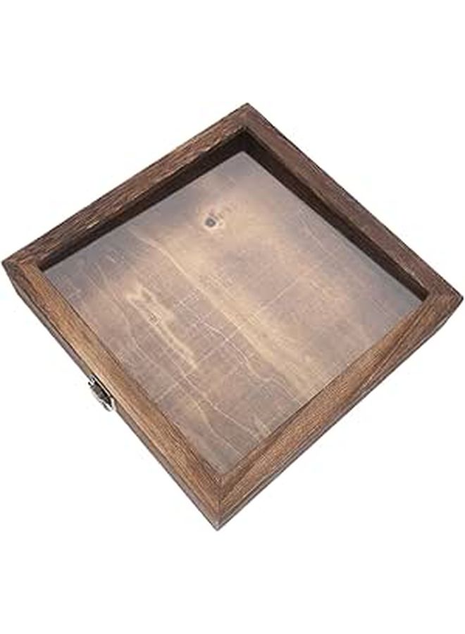 Butterfly Collection Box Wooden Shadow Box Frame Display Case For Pressed Dried Flowers - Image 1