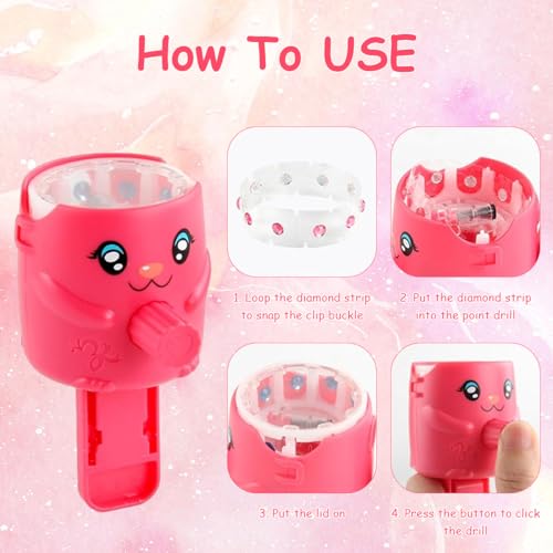 PATPAT® Hair Gem Stapler with Kit 12pcs Gem Patch(120pcs Color Gem) for Girl Quick Hair Gems for Teens Girl Hair Dressing Braid Gem Stamper Hair Stylish - Image 3
