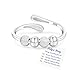 Senteria Anxiety Rings for Women Sterling Silver Rings Adjustable Stress Spinner Rings with Beads Fidget Rings for Anxiety Women - Image 3