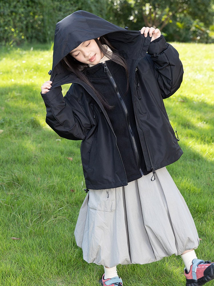 Children'S Medium And Large Children'S Clothing Korean-Style Outdoor Assault Clothing Coat Fleece Liner Two-Piece Set For Boys And Girls Fashionable Top - Image 5