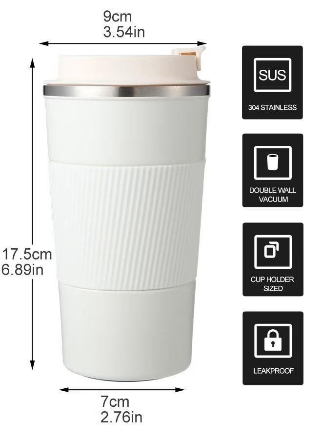 سيستار كوب القهوة السفر 510ML الفولاذ المقاوم للصدأ الفراغ الجليد والمشروبات الساخنة معزولة الكأس للمكتب المنزلي في الهواء الطلق تعمل السيارة - Image 5