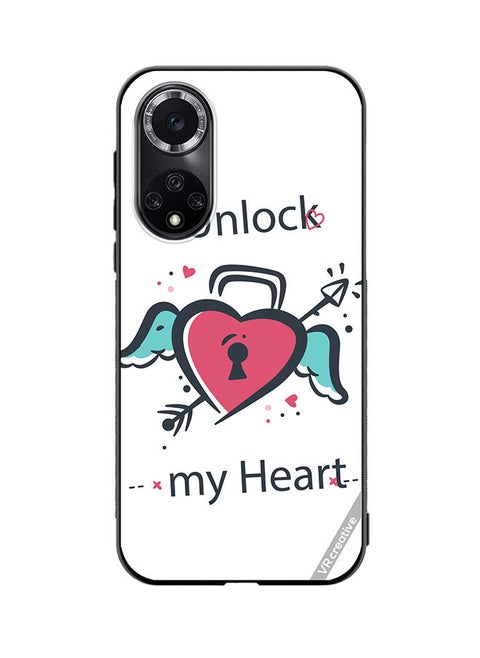 VR Creative Protective Case Cover For Honor 50 Pro Unlock My Heart Design Multicolour