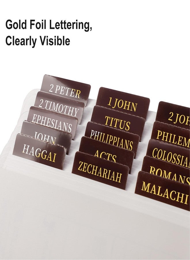RETTACY Bible Tabs, for Women & Men, 66 Tabs for Old & New Testament, Additional 18 Tabs for Apocrypha, Bible Study Supplies & Christian Gifts (Brown) - Image 4