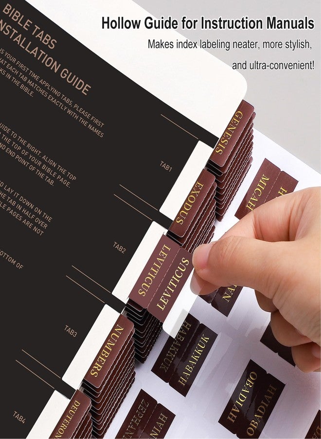 RETTACY Bible Tabs, for Women & Men, 66 Tabs for Old & New Testament, Additional 18 Tabs for Apocrypha, Bible Study Supplies & Christian Gifts (Brown) - Image 3