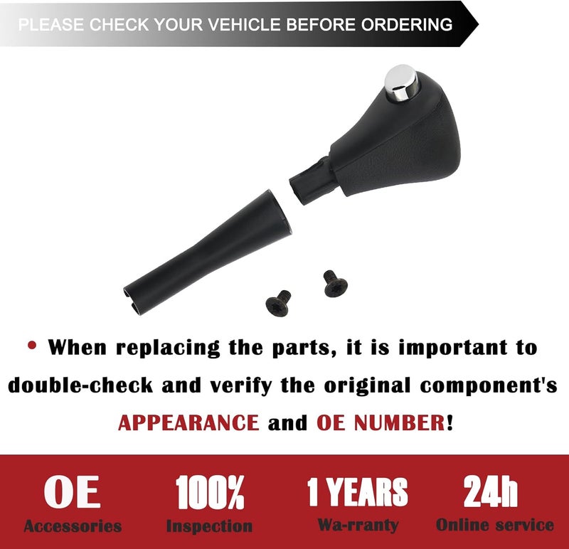 TQPONLY Gear Shift Shifter Knob | Compatible with 2003-2006 Honda Accord Automatic Gear Shift Lever Handles | Replaces 54131-SDA-A51 54130-SDA-A84ZB 54131-SDA-A81 - Image 5