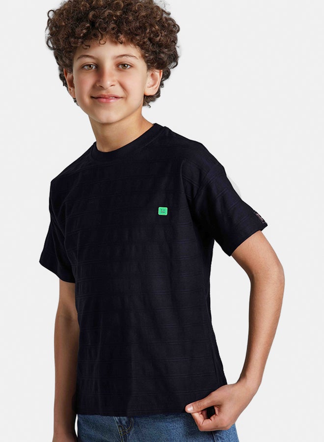 ريمينت تيشرت للاولاد بقماش قطن أسود - Image 2