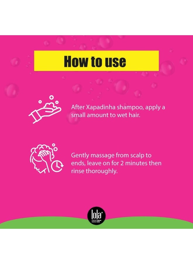 Lola from Rio ماسك شعر إكسابادينا للتحكم الأملس للشعر المستقيم مع زبدة الشيا وزيت جوز الهند - يرطب بعمق، يقاوم التجاعيد ويحافظ على مظهر أملس وناعم (450 غ) - Image 4