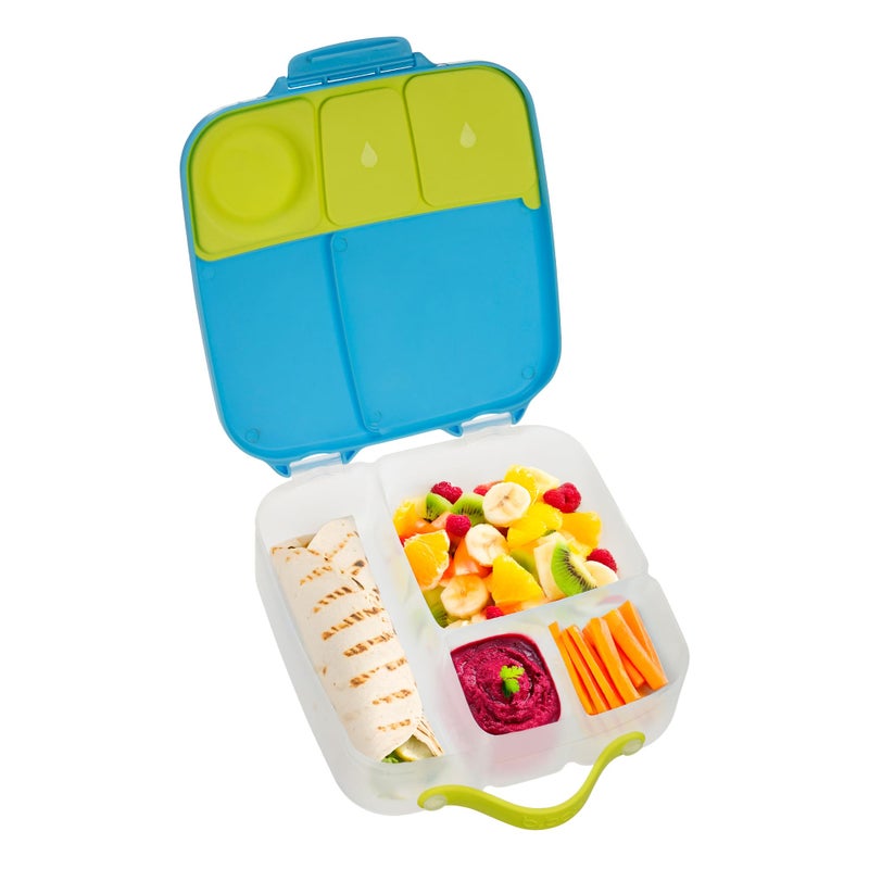 b.box Lunch Box for Kids: Bento Box w/ 4 Compartments (2 Leak Proof), Removable Divider & Gel Pack. Ideal for Big Eaters 3+. School Supplies, 8½ Cup Capacity - Image 1