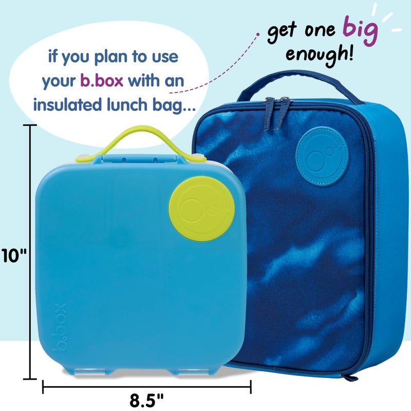 b.box Lunch Box for Kids: Bento Box w/ 4 Compartments (2 Leak Proof), Removable Divider & Gel Pack. Ideal for Big Eaters 3+. School Supplies, 8½ Cup Capacity - Image 2