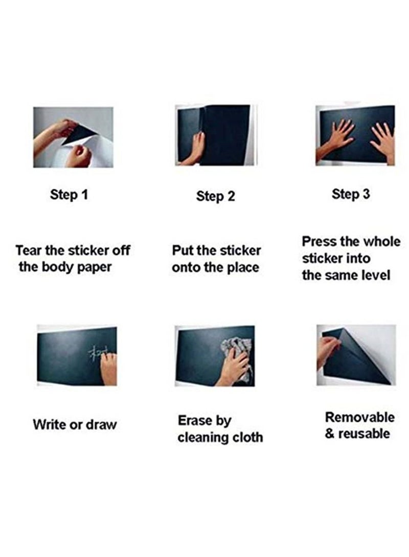 Generic Extra Large Removable Chalkboard Contact Paper Roll Self-Adhesive Blackboard Sticker for Home School Office Wall Decals Paper Sticker  - Image 5