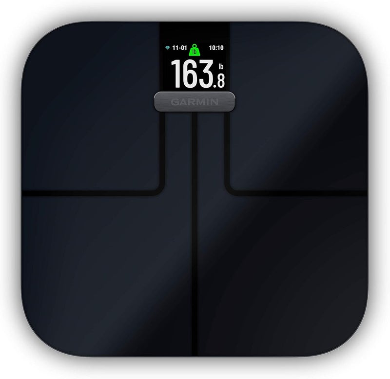 GARMIN ميزان جارفين إندكس S2 الذكي مع اتصال لاسلكي لقياس نسبة الدهون في الجسم وكتلة العضلات وكتلة العظام وماء الجسم والمزيد باللون الأسود - Image 3