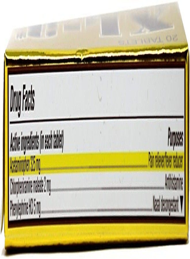 XL-3 Cold and Flu, Temporary Relieves Nasal Congestion, Fever, Aches and Pains, Non-Drowsy, 2-Pack of 20 Tablets Each - Image 3