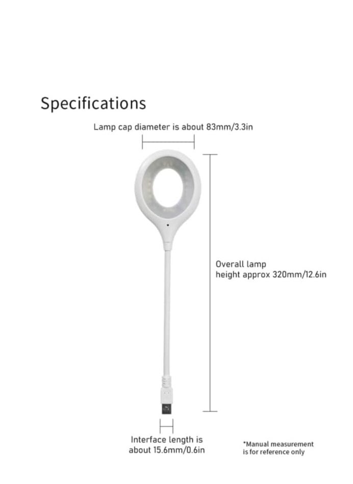 Generic - EVERMALL Intelligent Voice Control USB Lamp with 3 Color LED Light | 360˚ Adjustable | Brightness Control | Voice Control Lamp | Suitable for Book Reading, Work Night Lamp | Small Table Lamp for Study - Image 1