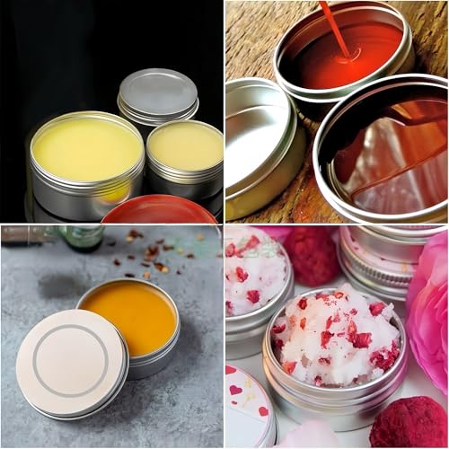 LJY 24 Pieces Multi-Colored Round Aluminum Cans Screw Lid Metal Tins Jars Empty Slip Slide Containers(2 oz) for Lotion Bars,Toiletries,Creams,Samples,Makeup Cosmetic,Spices,Salve,Balms,Beard Balm - Image 4