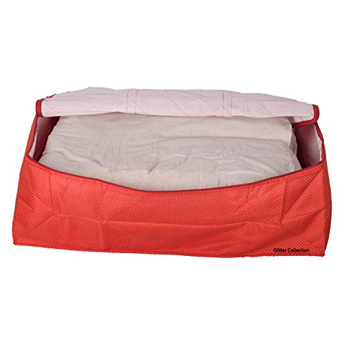 Glitter Collection Double Bed Quilt Bag Razai Bag Jambo Size double bed Red SNG002 - Image 5