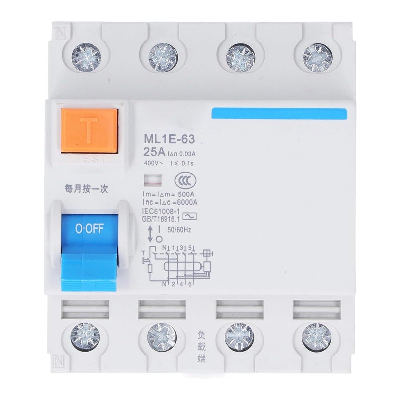 klarako Miniature Circuit Breaker, Current Circuit Breaker, Power Air Switch Transfer Swtich, with Overcurrent Leakage Protection, 3PN 25A 400V - Image 3