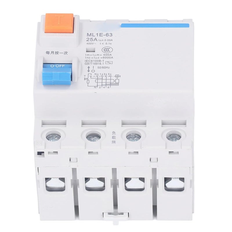 klarako Miniature Circuit Breaker, Current Circuit Breaker, Power Air Switch Transfer Swtich, with Overcurrent Leakage Protection, 3PN 25A 400V - Image 4