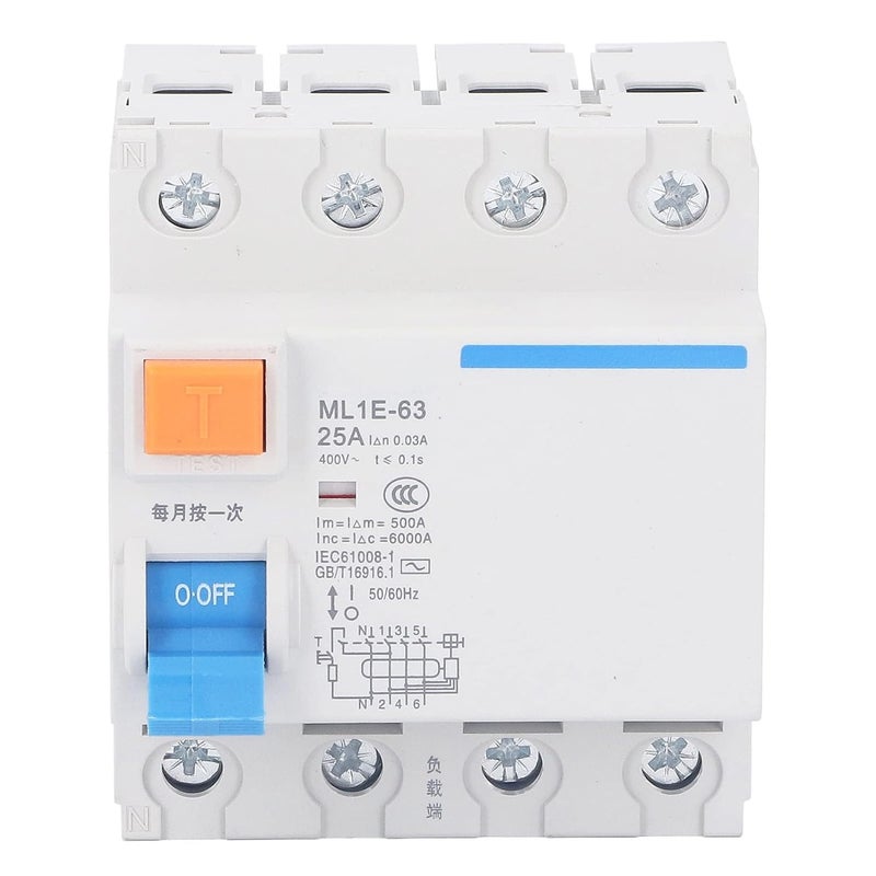 klarako Miniature Circuit Breaker, Current Circuit Breaker, Power Air Switch Transfer Swtich, with Overcurrent Leakage Protection, 3PN 25A 400V - Image 1