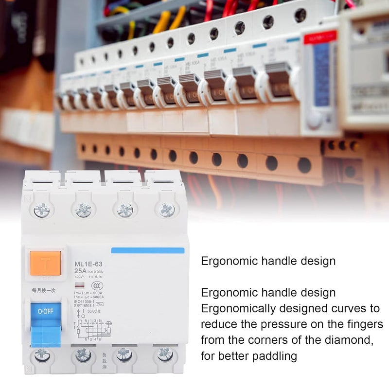 klarako Miniature Circuit Breaker, Current Circuit Breaker, Power Air Switch Transfer Swtich, with Overcurrent Leakage Protection, 3PN 25A 400V - Image 2