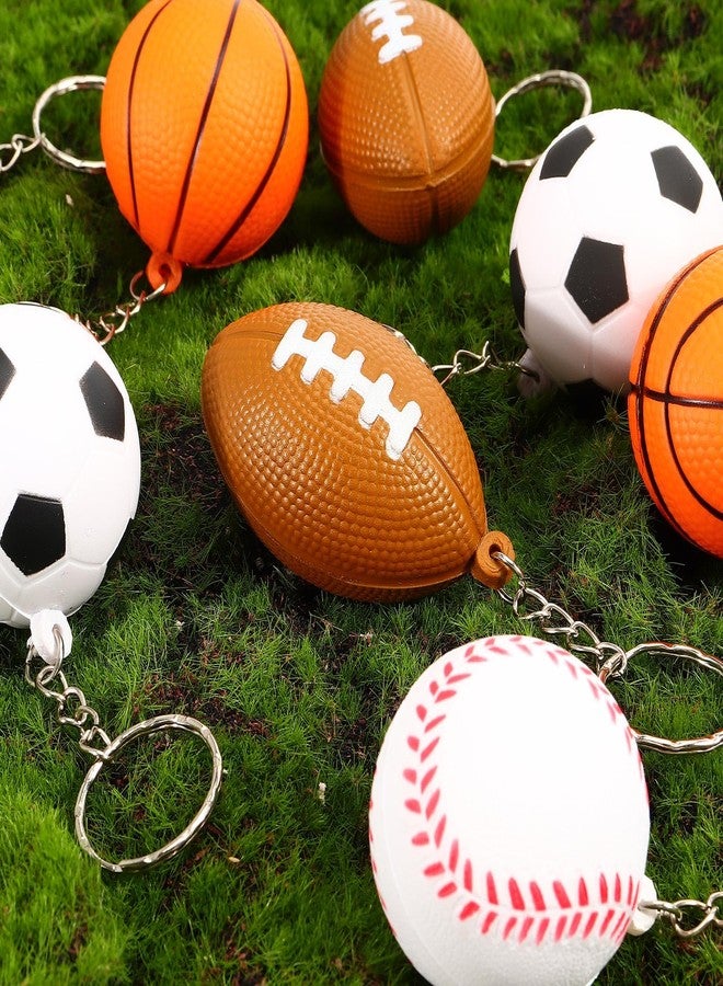 DEARIDAP 12 PCS Mini Foam Squeeze Balls, Small Sports Stress Ball Keychains, 1.57 in Ball Keychains Bulk for Game Party Decoration Bag Gift Fillers (mixed) - Image 3