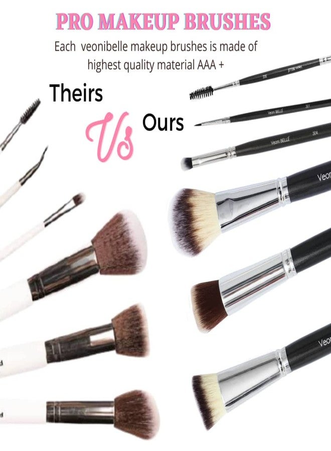 فيوني بيل فرشاة سفر مع فرشاة كريم أساس فيوني بيل، فرشاة بودرة، فرشاة دمج ظلال العيون وفرشاة مسطحة | مجموعة فرش مكياج بشعيرات ناعمة للنساء (فرشاة دمج) - Image 4