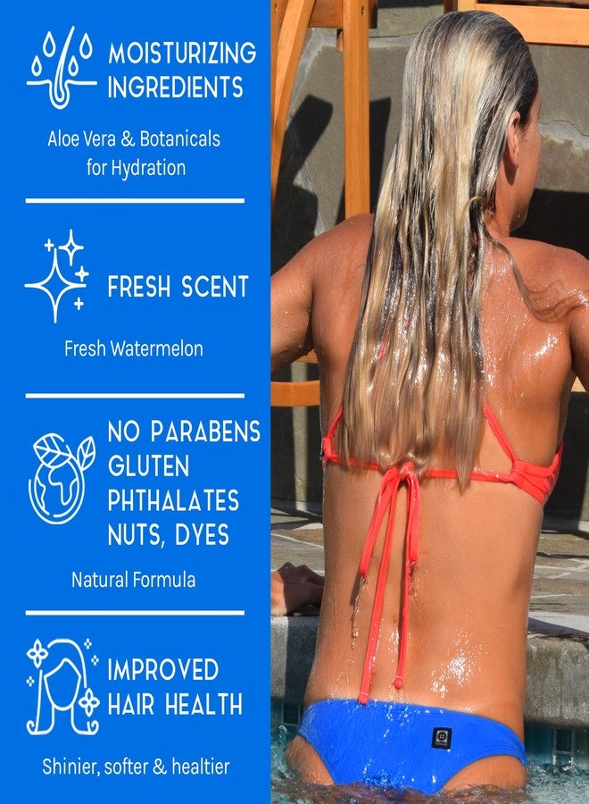 TRISWIM 2-in-1 Chlorine-Out Shampoo & Body Wash 32oz | Removes Chlorine, Saltwater, Hard Water Minerals, Copper, Green Tint | Vegan, Tear-Free, No Parabens | Watermelon Scent - Image 4