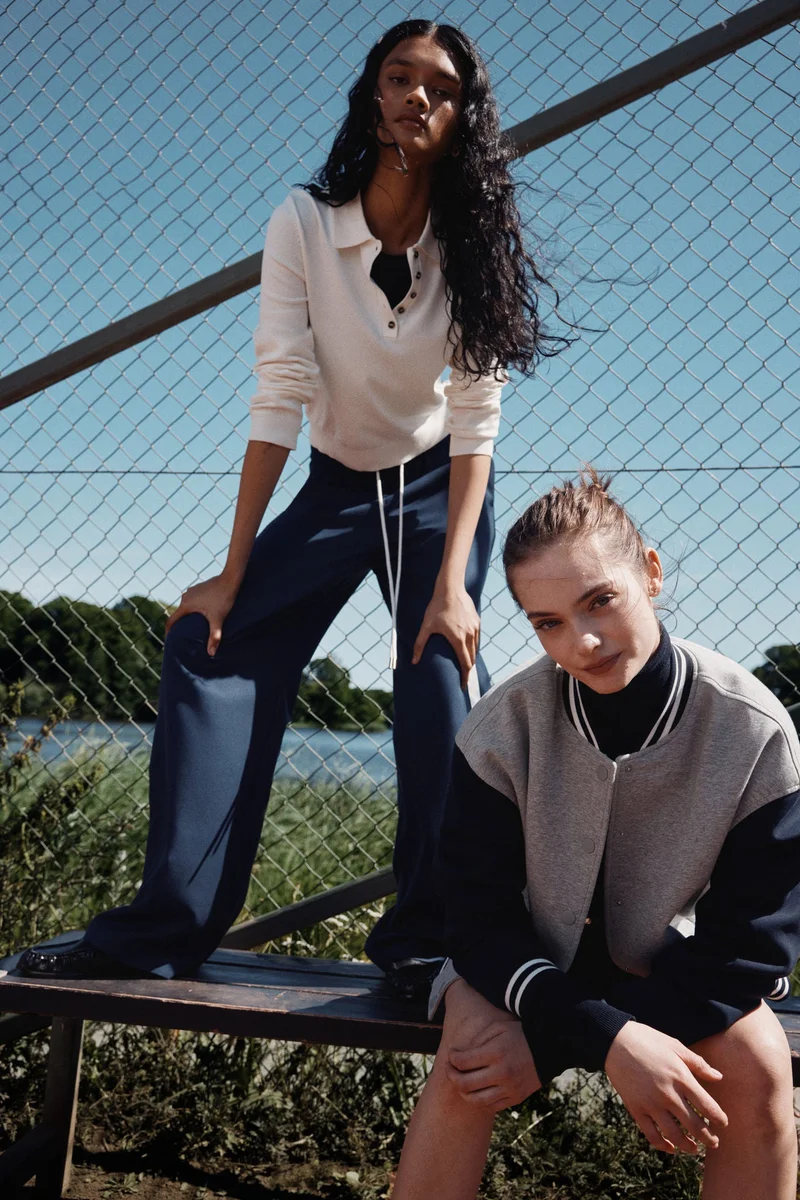 اتش اند ام جاكيت بيسبول مزخرف